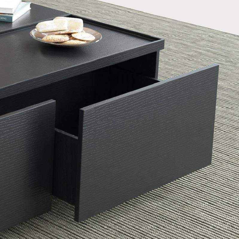 Rectangular Coffee Table with Drawer and Removable Tray top in Black & Walnut Style A-Richsoul-Coffee Tables,Furniture,Living Room Furniture