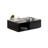 Rectangular Coffee Table with Drawer and Removable Tray top in Black & Walnut Style A-Richsoul-Coffee Tables,Furniture,Living Room Furniture
