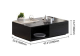 Rectangular Coffee Table with Drawer and Removable Tray top in Black & Walnut Style A-Richsoul-Coffee Tables,Furniture,Living Room Furniture