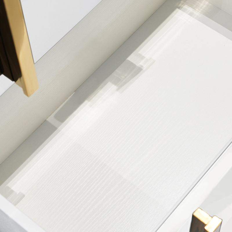 White 3 Drawers Chest Modern Accent Cabinet for Storage Stainless Steel Gold-Richsoul-Cabinets & Chests,Furniture,Living Room Furniture