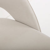 Modern Upholstered Light Gray Dining Chair Velvet Side Chairs Set of 2
