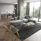 104.3'' L-Shaped Sectional Corner Modern Modular Sofa with Pillows in Gray-Richsoul-Furniture,Living Room Furniture,Sectionals