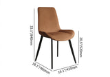 Modern Brown Dining Chair Set of 2 PU Leather Upholstered Side Chair