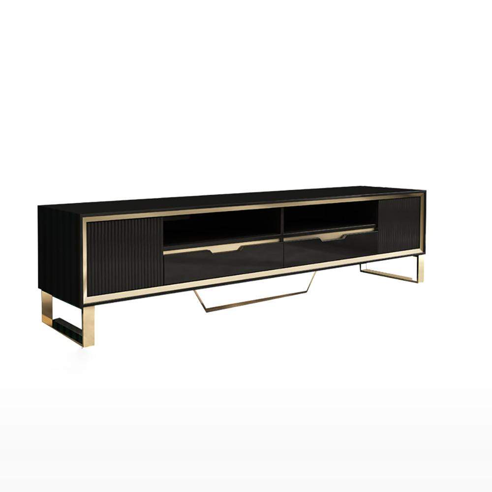 Modern 79" TV Stand Rectangular TV Stand With Drawers With Doors Media Cabinet-Richsoul-Furniture,Living Room Furniture,TV Stands