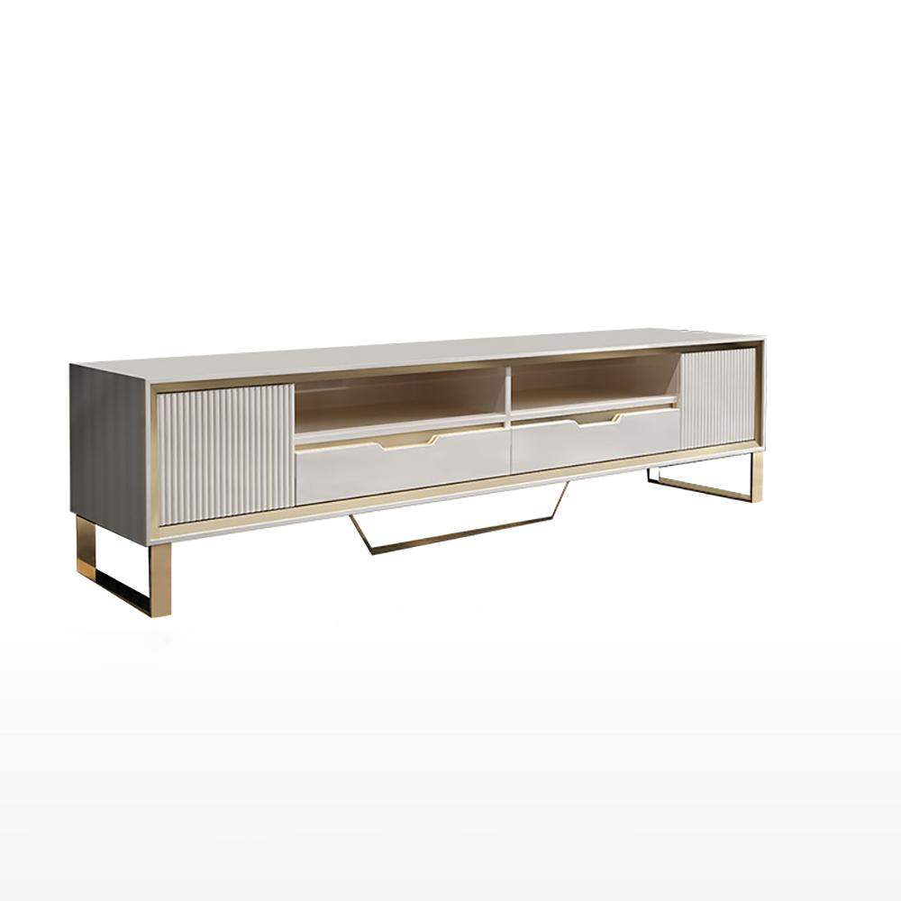 Modern 79" TV Stand Rectangular TV Stand With Drawers With Doors Media Cabinet-Richsoul-Furniture,Living Room Furniture,TV Stands