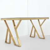 55" Modern Black Rectangle Tempered Glass Dining Table