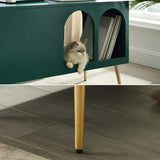 Green End Table with Storage Living Room Side Table 2 Drawer & Open Storage-Richsoul-End & Side Tables,Furniture,Living Room Furniture