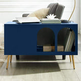 Green End Table with Storage Living Room Side Table 2 Drawer & Open Storage-Richsoul-End & Side Tables,Furniture,Living Room Furniture