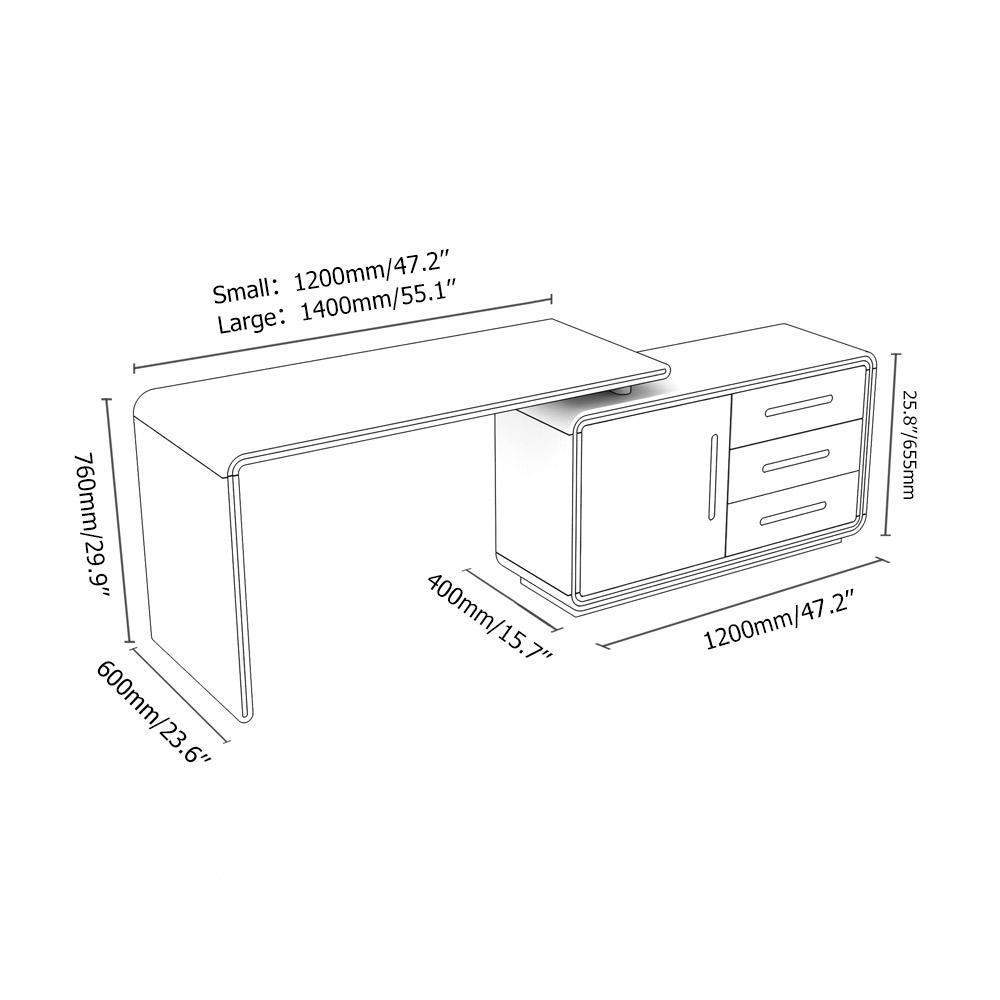 Modern Gray 55" L-Shaped Desk Corner Computer Desk with Cabinet-Desks,Furniture,Office Furniture