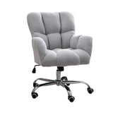 Modern Office Chair Upholstered Cotton&Linen Swivel Task Chair Height Adjustable-Furniture,Office Chairs,Office Furniture