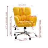 Modern Office Chair Upholstered Cotton&Linen Swivel Task Chair Height Adjustable-Furniture,Office Chairs,Office Furniture