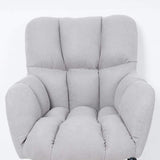 Modern Office Chair Upholstered Cotton&Linen Swivel Task Chair Height Adjustable-Furniture,Office Chairs,Office Furniture