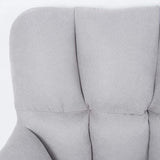 Modern Office Chair Upholstered Cotton&Linen Swivel Task Chair Height Adjustable-Furniture,Office Chairs,Office Furniture