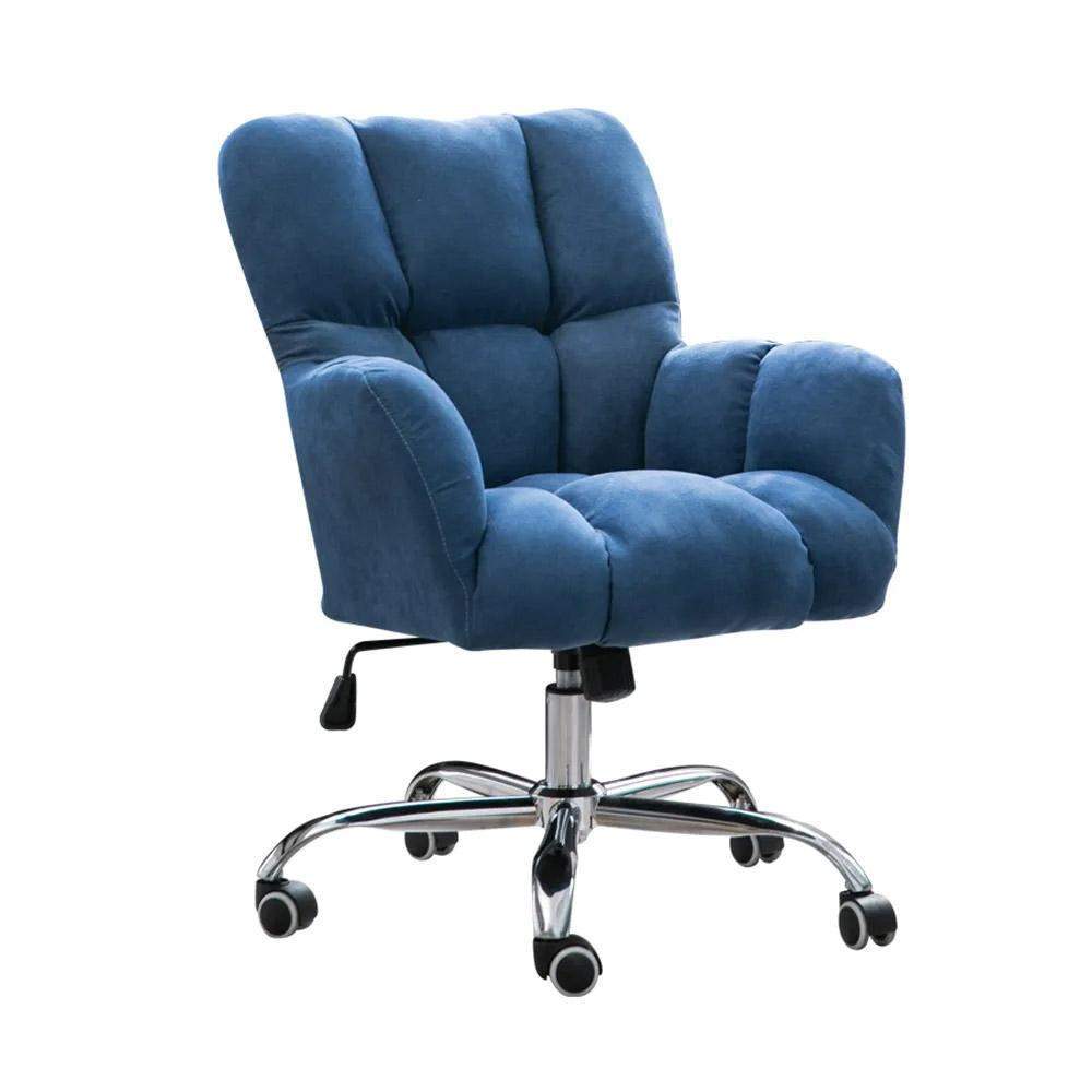 Modern Office Chair Upholstered Cotton&Linen Swivel Task Chair Height Adjustable-Furniture,Office Chairs,Office Furniture