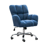 Modern Office Chair Upholstered Cotton&Linen Swivel Task Chair Height Adjustable-Furniture,Office Chairs,Office Furniture