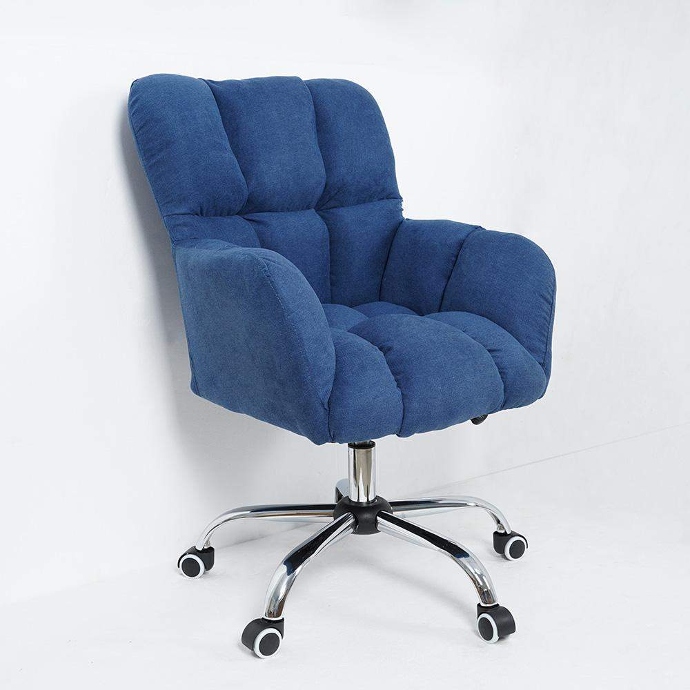 Modern Office Chair Upholstered Cotton&Linen Swivel Task Chair Height Adjustable-Furniture,Office Chairs,Office Furniture