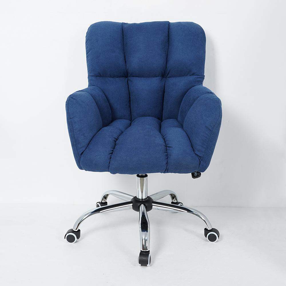 Modern Office Chair Upholstered Cotton&Linen Swivel Task Chair Height Adjustable-Furniture,Office Chairs,Office Furniture