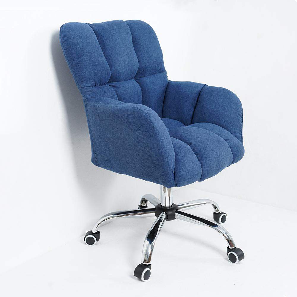 Modern Office Chair Upholstered Cotton&Linen Swivel Task Chair Height Adjustable-Furniture,Office Chairs,Office Furniture