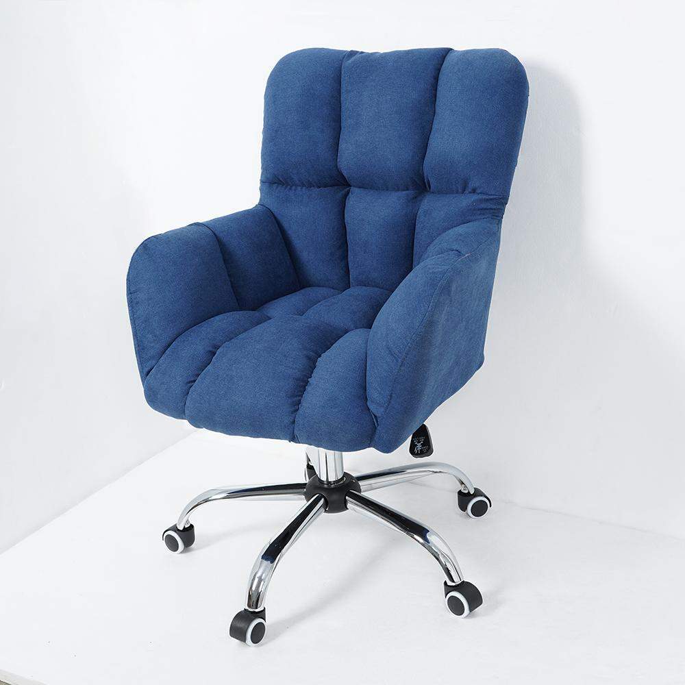 Modern Office Chair Upholstered Cotton&Linen Swivel Task Chair Height Adjustable-Furniture,Office Chairs,Office Furniture