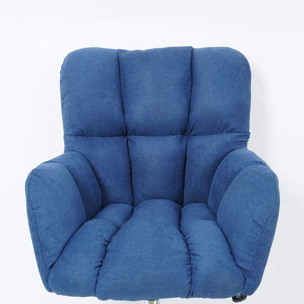 Modern Office Chair Upholstered Cotton&Linen Swivel Task Chair Height Adjustable-Furniture,Office Chairs,Office Furniture