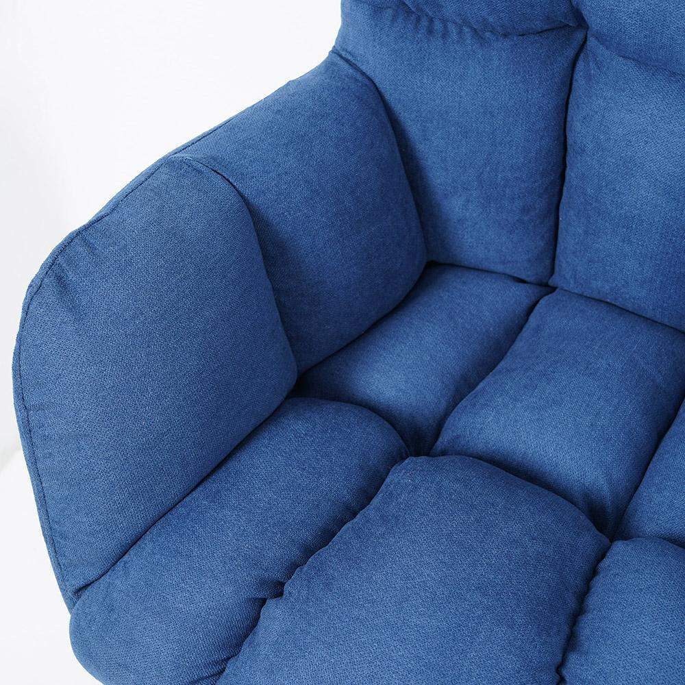 Modern Office Chair Upholstered Cotton&Linen Swivel Task Chair Height Adjustable-Furniture,Office Chairs,Office Furniture