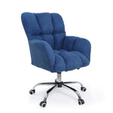 Modern Office Chair Upholstered Cotton&Linen Swivel Task Chair Height Adjustable-Furniture,Office Chairs,Office Furniture