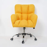 Modern Office Chair Upholstered Cotton&Linen Swivel Task Chair Height Adjustable-Furniture,Office Chairs,Office Furniture