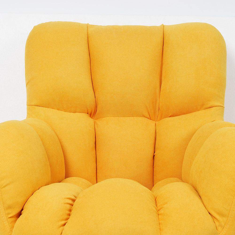Modern Office Chair Upholstered Cotton&Linen Swivel Task Chair Height Adjustable-Furniture,Office Chairs,Office Furniture