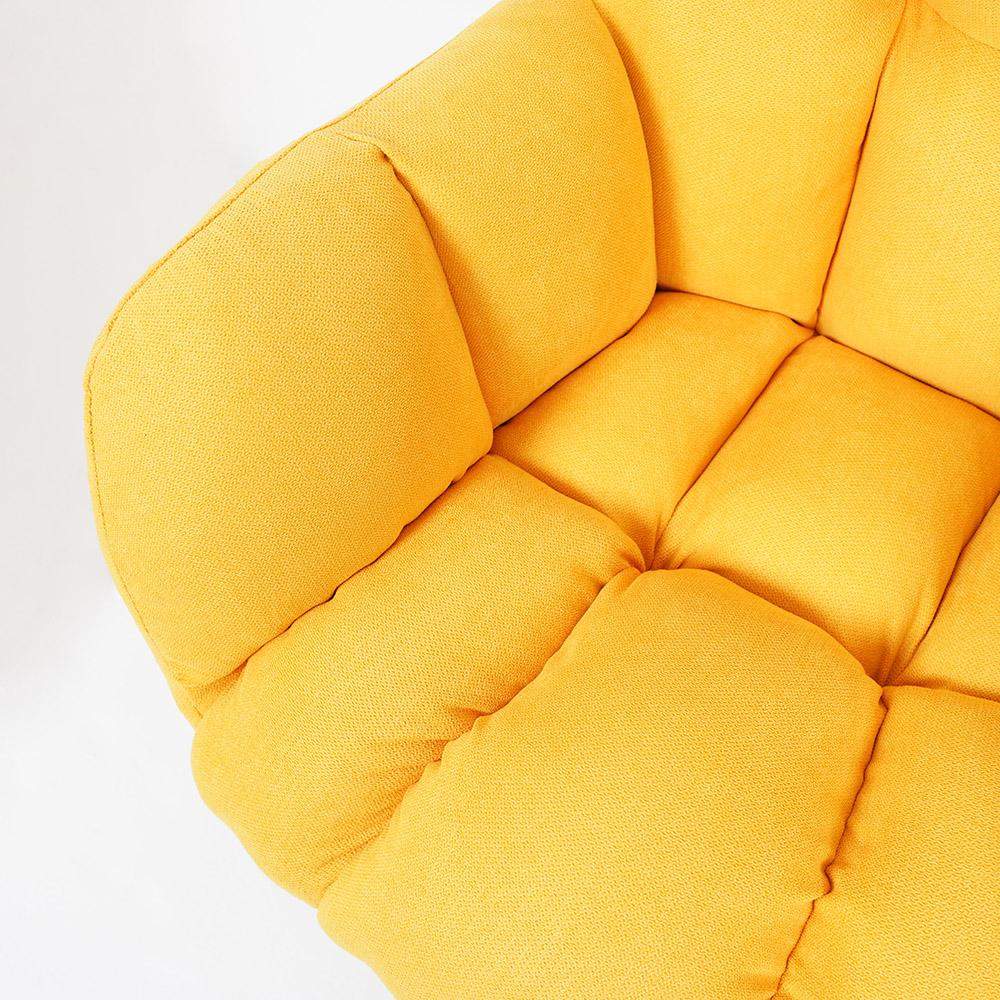 Modern Office Chair Upholstered Cotton&Linen Swivel Task Chair Height Adjustable-Furniture,Office Chairs,Office Furniture