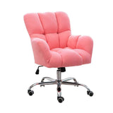 Modern Office Chair Upholstered Cotton&Linen Swivel Task Chair Height Adjustable-Furniture,Office Chairs,Office Furniture