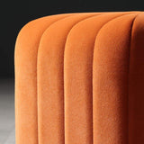 18.5" Wide Velvet Pouf Ottoman Hexagonal Ottoman in Orange-Richsoul-Furniture,Living Room Furniture,Ottomans & Benches