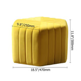 18.5" Wide Velvet Pouf Ottoman Hexagonal Ottoman in Orange-Richsoul-Furniture,Living Room Furniture,Ottomans & Benches