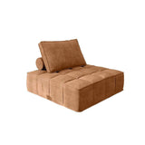 Beige Modular Armless Lounge Chair Leath-Aire Upholstered-Richsoul-Chairs & Recliners,Furniture,Living Room Furniture