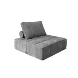 Beige Modular Armless Lounge Chair Leath-Aire Upholstered-Richsoul-Chairs & Recliners,Furniture,Living Room Furniture