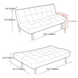 71" Pink Sleeper Sofa Bed Convertible Sofa Couch Velvet Upholstery-Richsoul-Daybeds,Furniture,Living Room Furniture