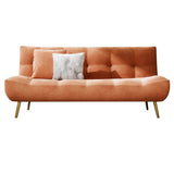 71" Pink Sleeper Sofa Bed Convertible Sofa Couch Velvet Upholstery-Richsoul-Daybeds,Furniture,Living Room Furniture