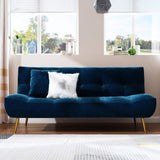 71" Pink Sleeper Sofa Bed Convertible Sofa Couch Velvet Upholstery-Richsoul-Daybeds,Furniture,Living Room Furniture