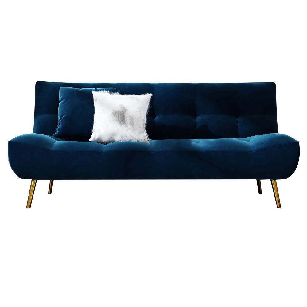 71" Pink Sleeper Sofa Bed Convertible Sofa Couch Velvet Upholstery-Richsoul-Daybeds,Furniture,Living Room Furniture