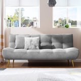 71" Pink Sleeper Sofa Bed Convertible Sofa Couch Velvet Upholstery-Richsoul-Daybeds,Furniture,Living Room Furniture