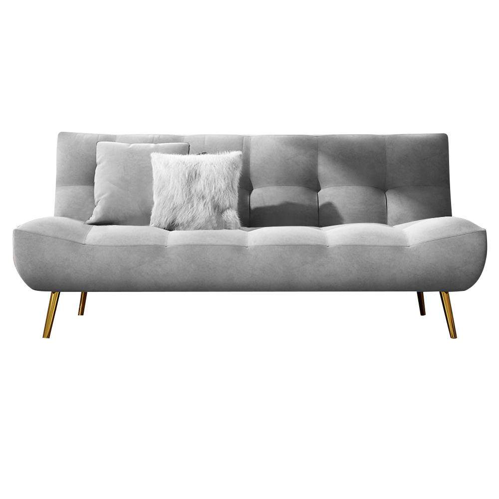 71" Pink Sleeper Sofa Bed Convertible Sofa Couch Velvet Upholstery-Richsoul-Daybeds,Furniture,Living Room Furniture