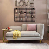 Loveseat de algodón y lino en forma de L de 55