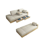 80.7" Gray Modern Full Sleeper Convertible Sofa with Storage-Richsoul-Daybeds,Furniture,Living Room Furniture