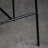 Natural Counter Height Bar Stool Solid Wood Counter Stool with Footrest Metal