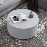 Industrial Coffee Table Round Cement-Like Coffee Table in Light Gray-Richsoul-Coffee Tables,Furniture,Living Room Furniture