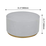 Industrial Coffee Table Round Cement-Like Coffee Table in Light Gray-Richsoul-Coffee Tables,Furniture,Living Room Furniture
