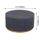 Industrial Coffee Table Round Cement-Like Coffee Table in Light Gray-Richsoul-Coffee Tables,Furniture,Living Room Furniture