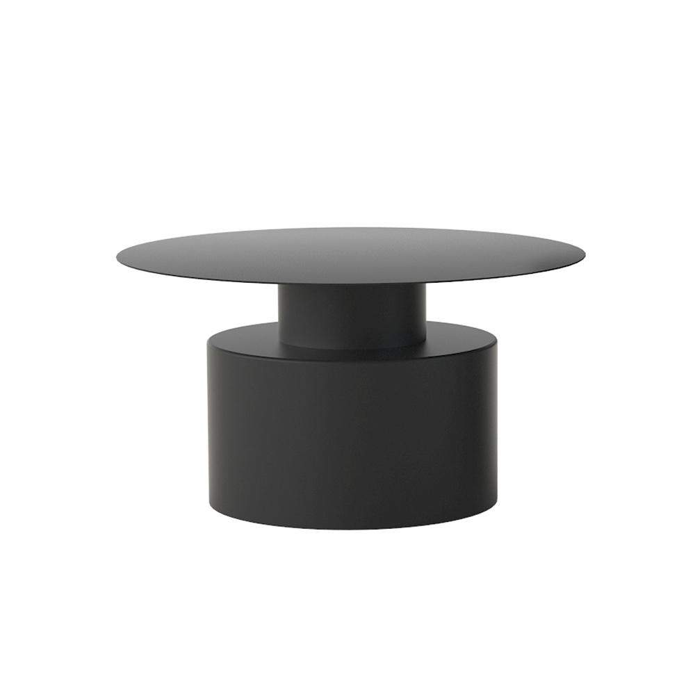 Black Round Coffee Table Metal Accent Table Set of 2-Richsoul-Coffee Tables,Furniture,Living Room Furniture
