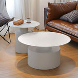 Black Round Coffee Table Metal Accent Table Set of 2-Richsoul-Coffee Tables,Furniture,Living Room Furniture