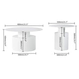 Black Round Coffee Table Metal Accent Table Set of 2-Richsoul-Coffee Tables,Furniture,Living Room Furniture