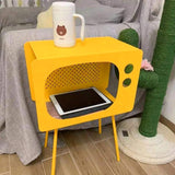 Modern End Table in Television Shape Hollow Side Table in Fresh Pink-Richsoul-End & Side Tables,Furniture,Living Room Furniture